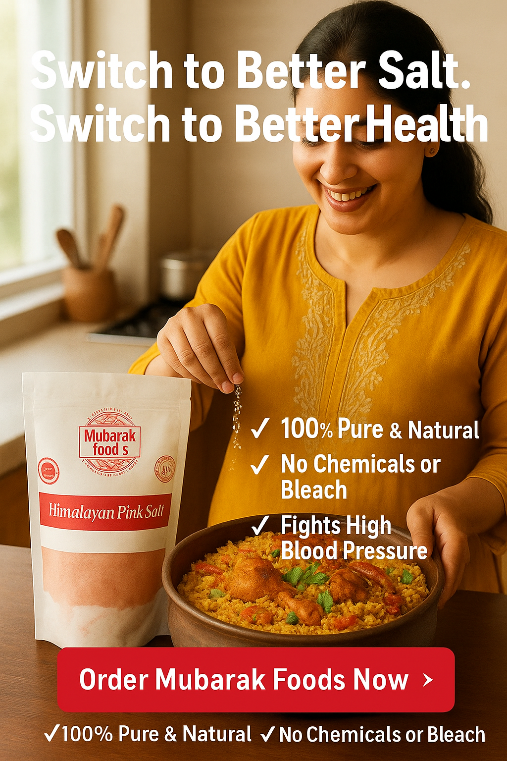 Mubarak Foods Himalayan Pink Salt – Organic, Unprocessed, Mineral Packed Gourmet Salt